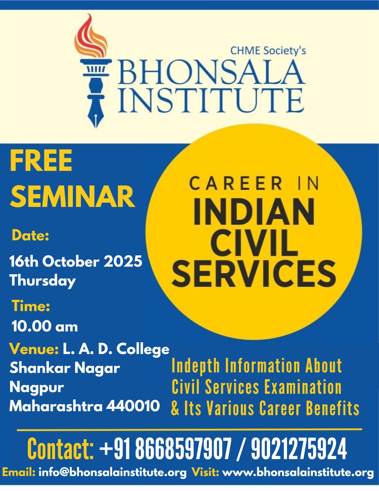 Orientation at L. A. D. College,  Nagpur.